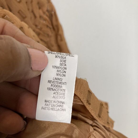 Halston Heritage Silk Dolman Short Sleeve Top V Neck Keyhole Button Detail - Picture 11 of 12